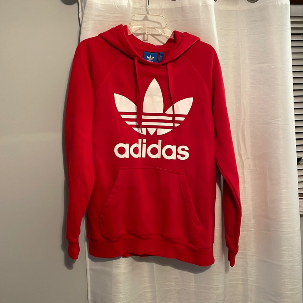 Adidas trefoil hoodie sz M